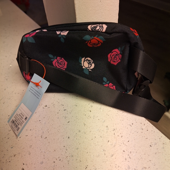 Cat & Jack Black Floral Kids Belt Bag - Picture 2 of 3